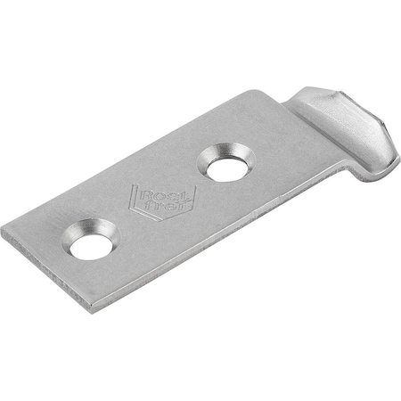 Kipp Catch Plate For Latch Form:B Cranked 48X18, A=20, D=4, 8, Stainless Steel 1.4301 Tumbled K1336.92460482